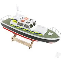 Police Launch Wooden Boat Model Kit 400mm