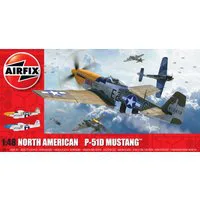 Airfix 1/48 Scale North American P51-D Mustang (Filletless Tails) Model Kit