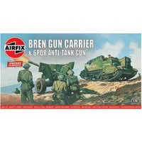 Airfix 1/76 Scale Bren Gun Carrier & 6 pdr AT Gun Model Kit