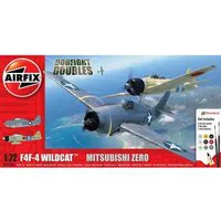 Airfix 1/72 Scale Grumman F-4F4 Wildcat & Mitsubishi Zero Dogfight Double Model Kit