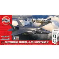 Airfix 1/72 Scale Supermarine Spitfire & F-35B Lightning II 'Then and Now' Gift Set Model Kit