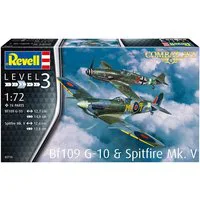 Revell 1/72 Scale Combat Set - Bf109 G-10 & Spitfire Mk.V Model Kits