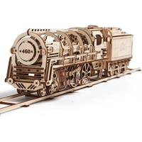 UGears Steam Locomotive Wooden Model Kit