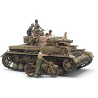 Tamiya 1/35 Scale German Tank Panzerkampfwagen IV Ausf.F & Motorcycle Set "North Africa" Model Kit