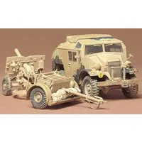 Tamiya 1/35 Scale British 25PDR Field Gun and Quad Gun Tractor Model Kit