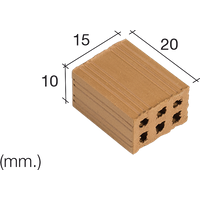 Aedes Ars Red Brick 15 x 20 x 10 (Pack of 25 Bricks)