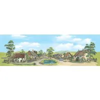 Peco Village with Pond Backscene