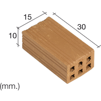 Aedes Ars Red Brick 15 x 30 x 10 (Pack of 25 Bricks)