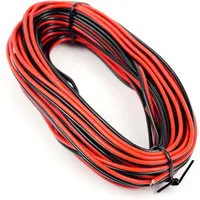 Gaugemaster Red/Black Twinned Wire (14 strand x 0.15mm thick) 10m