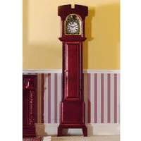 Mahogany Grandfather Clock Non-Working for 12th Scale Dolls House