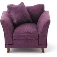 Soft Plum Armchair for 12th Scale Dolls House