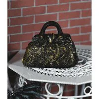 Black and Gold Carpet Bagfor 12th Scale Dolls House