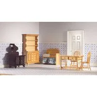 6 Piece Pine Kitchen Set for 12th Scale Dolls House