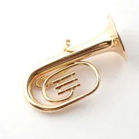 Brass Baritone Tuba for 12th Scale Dolls House