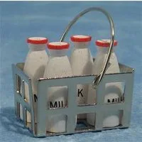 Milk Bottles in Crate for 12th Scale Dolls House