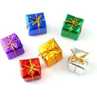 Gift Wrapped Christmas Presents x 6 for 12th Scale Dolls House