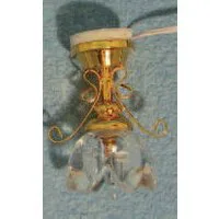 12V Lily Ceiling Light Clear for 12th Scale Dolls House