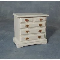 White Chest of Drawers for 12th Scale Dolls House