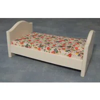 Childs White Bed for 12th Scale Dolls House