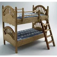 Pine Bunk Beds for 12th Scale Dolls House