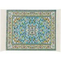 Small Blue Antonio Rug for 12th Scale Dolls House