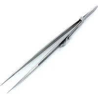 Model Craft Fine Serrated Locking Tweezers - Stainless Steel