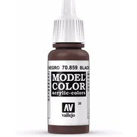 Vallejo Model Color 17ml  Black Red Cadmium Brown