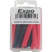 Expo Heat Shrink Tubing Red and Black Assorted Sizes