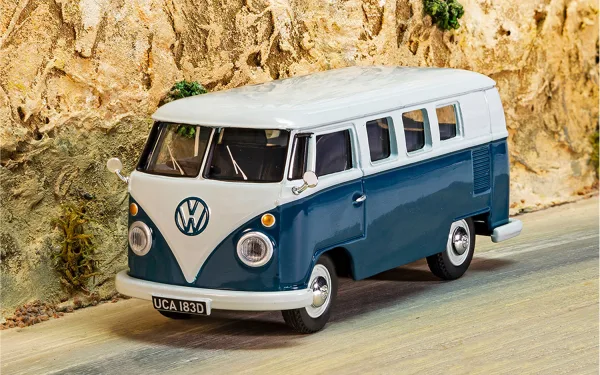 Volkswagen Campervan Type 2 Cumulus White & Sea Blue <p>The Type 2 modelled was originally registered in Arizona