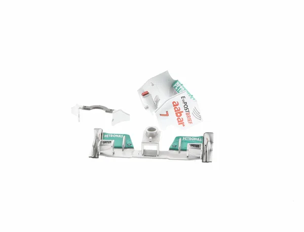 Mercedes GP Petronas Front and Rear Wing with Barge Board (C3168) The Mercedes GP Petronas Front and Rear Wing with Barge Board (C3168) is compatible with the Scalextric Mercedes GP Petronas racing model.