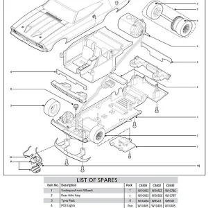 Ford Falcon Tyre Pack (C3303) The Ford Falcon Tyre pack (C3303) contains 4 spare tyres and is compatible with the Scalextric Ford Falcon racing model.