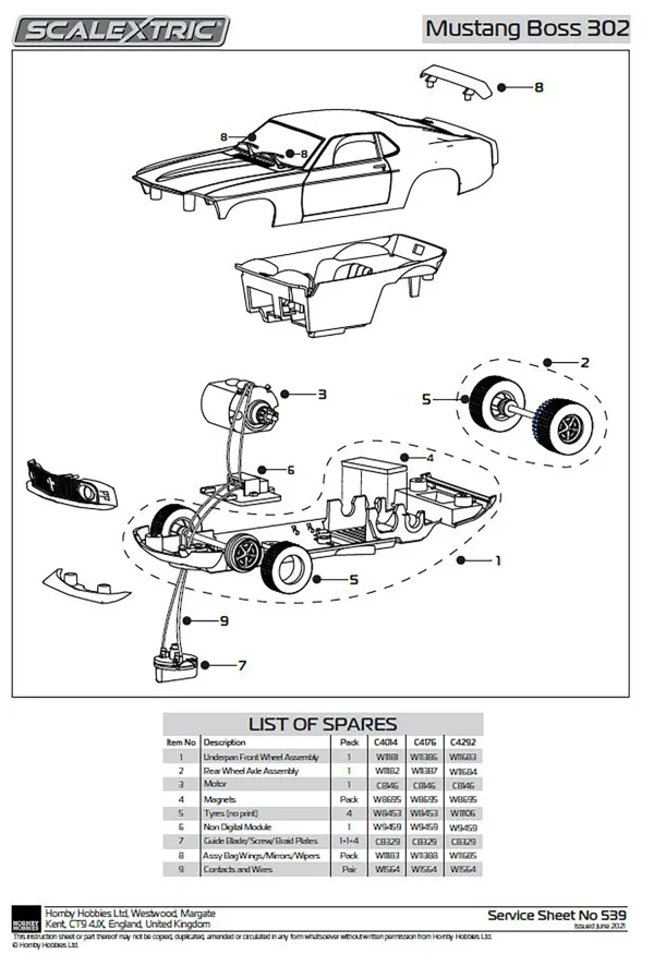 Mustang Boss 302 Rear Wheel Axle Assembly