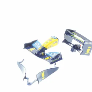 Renault F1 Front and Rear Wing with Barge Board (C2649) The Renault F1 Front and Rear Wing with Barge Board (C2649) is compatible with the Scalextric Renault F1 car model.