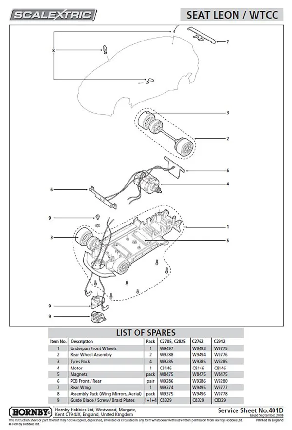 Chevrolet Corvette Underpan (C2653) The Chevrolet Corvette Underpan (C2653) is compatible with the Scalextric Chevrolet Corvette racing model.