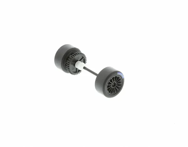 Audi R8 Rear Wheel Axle Assembly (C3060) The Audi R8 Rear Wheel Axle Assembly (C3060) is compatible with the Scalextric Audi R8 car model.