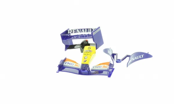 Renault F1 Front and Rear Wing with Barge Board (C2863) The Renault F1 Front and Rear Wing with Barge Board (C2863) is compatible with the Scalextric Renault F1 car range.