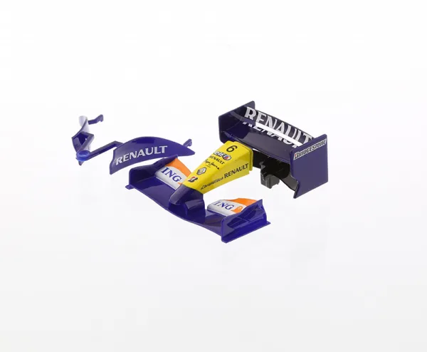 Renault F1 Front and Rear Wing with Barge Board (C2864) Renault F1 Front and Rear Wing with Barge Board (C2864) is compatible with the Scalextric Renault F1 car range.