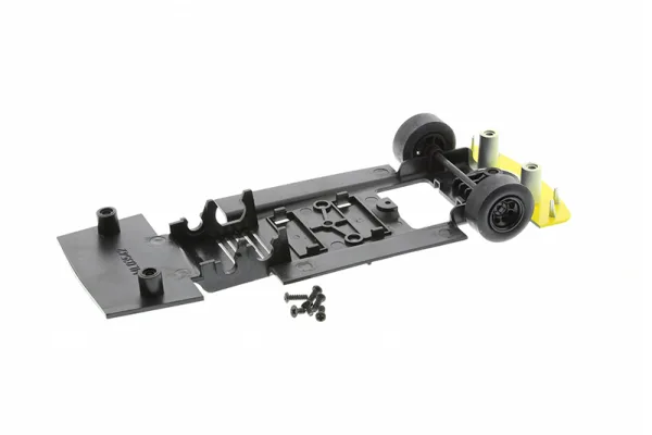 Chevrolet Nascar Underpan and Front Wheel Assembly (C3004) The Chevrolet Nascar Underpan and Front Wheel Assembly (C3004) is suitable for the Scalextric Chevrolet Nascar for easy front wheel attachment.