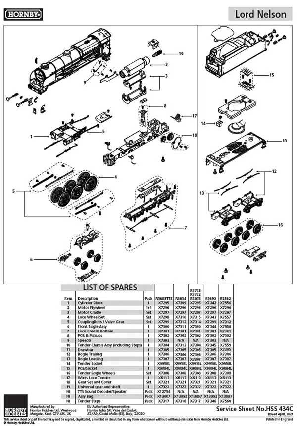 Lord Nelson TTS Sound Decoder/Speaker Compatible with R3603TTS