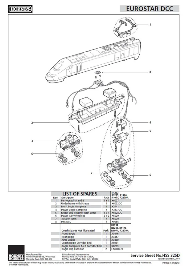 Eurostar Complete Wheel Axle Set Eurostar Complete Wheel Axle Set