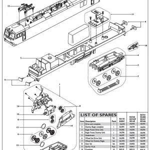 Class 92 Complete Dummy Bogie (R3057) Class 92 Complete Dummy Bogie (R3057)