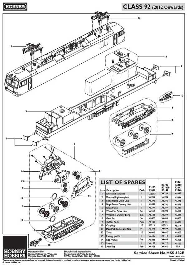 Class 92 Drive Unit Bogie Frame (R3057) Class 92 Drive Unit Bogie Frame (R3057)