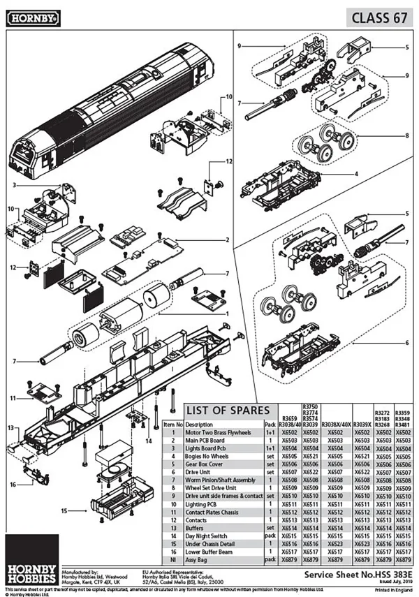 Class 67 Drive Unit (R3039) Class 67 Drive Unit (R3039)