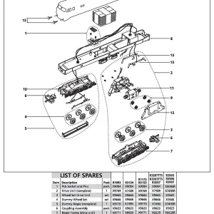 Class 47 TTS Bogie frame (dummy bogie) Compatible with R3287TTS