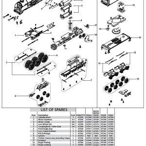 Lord Nelson Coupling Rods/ Valve Gear Compatible with R3603TTS