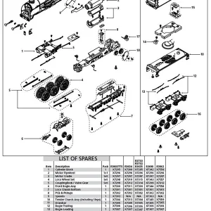 Lord Nelson Tender Chassis Assy (including steps) Compatible with R3634