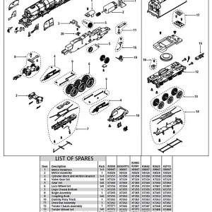 Princess Coronation Class Cylinder Block and Motion Bracket Compatible with R3509TTS