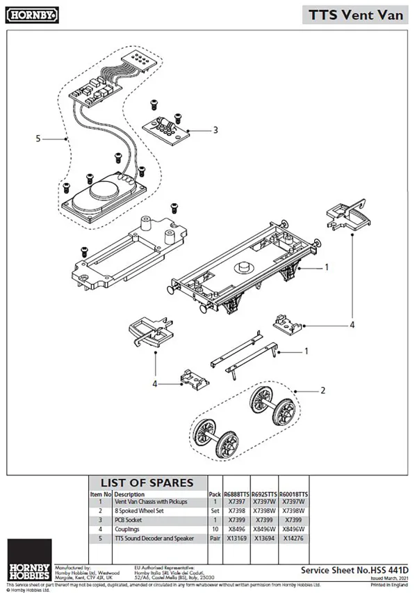 TTS Vent Van 8 Spoked Wheel Set Compatible with R6888TTS