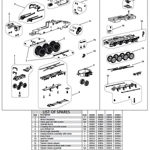 A1/A3 Flickering firebox Coupling Rod Set with screws Compatible with R3989