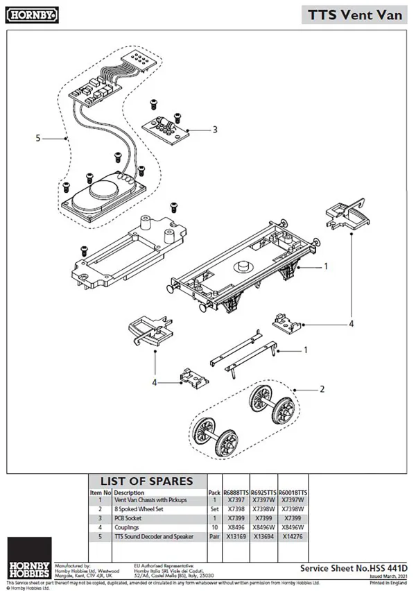 TTS Vent Van Couplings Compatible with R6925TTS